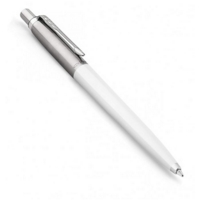 Parker Jotter Ballpoint White Stainless Steel Barrel Pen