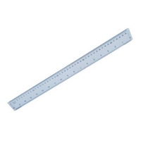 Clear Plastic 50cm/20" Shatter Resistant SINGLE Ruler