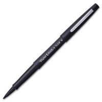 Paper Mate Nylon Flair Medium Tip Black Pens Box of 12