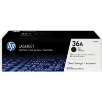 HP CB436AD 36A Toner Cartridge Black Twin Pack 2x2k Pages 5% HP CB436AD 36A Toner Cartridge Black Twin Pack 2x2k Pages 5%