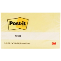Post-It Notes Original Yellow 76mm x 127mm Pack of 12