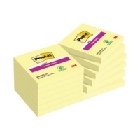 Post-It Super Sticky 76mm x 76mm Yellow Notes Pack of 12