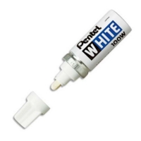 Pental Broad Bullet Tip White Marker SINGLE PEN