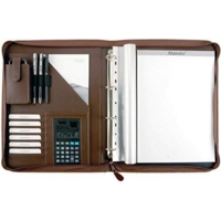Alassio A4 Portfolio Fine Touch Faux Leather Case Brown