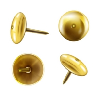 Brass Drawing Display Pins Tub of 1,000