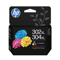HP 302/304 XL Tri-Colour Ink Cartridge 300 Page Yield EACH