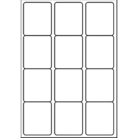 A4 Labels, Box 100, 12/sheet 72 x 64mm