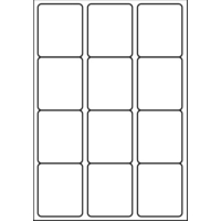 A4 Labels, Box 100, 12/sheet 72 x 64mm