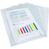 A4+ Rapesco Popper Wallets Clear Pack of 5