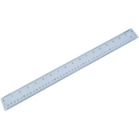 Clear Plastic 50cm/20" Shatter Resistant SINGLE Ruler