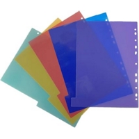 A4 Coloured Extra Wide PVC 10 Part Dividers