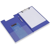 A4 Fold Over PVC Clipboard Blue SINGLE