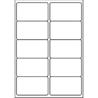 A4 Sheet Labels 99mm x 57mm 10 per Sheet 100 Per Box