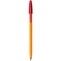 Bic Orange Fine Ballpoint Pens Red Ink Box of 50