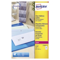 Avery Lsr Lbl 63.5x38.1 Clr P25 L7560-25