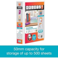 Elba Panorama A4 4-Ring 50mm Binder White SINGLE