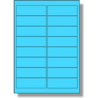 A4 Sheet Labels 16 per Sheet 1600 per Box Blue