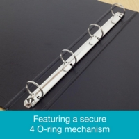 Elba A4 Portrait 4-Ring Binder Black SINGLE