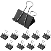Foldback Binder Clips 51mm Black Box of 10