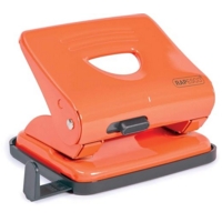 Rapesco 825 Metal 2-Hole 25 Sheets Tangerine Hole Punch