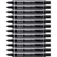 Pentel N50 Bullet Tip Black Markers Pack of 12
