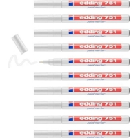 Edding 751 Paint Marker 2-4mm Bullet White Box of 10