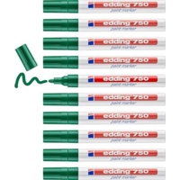Edding 750 Paintmarker 2-4mm Bullet Green Box of 10