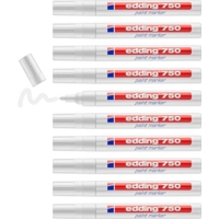 Edding 750 Paint Marker 2-4mm Bullet White Box of 10