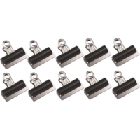 Letter Strong 75mm Black Clips Box of 10