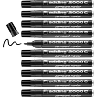 Edding 2000C Permanent Black Markers Box of 10