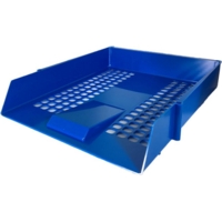 Plastic Stackable A4 Letter Tray Document Organiser Blue