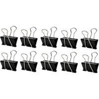 Foldback Binder Clips 32mm Black Box of 10