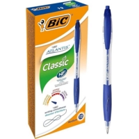 Bic Atlantis Retractable Ball Pens Blue Box of 12