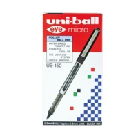 Uniball Micro Eye 0.2mm UB150 Black Ink Pens Pack of 12