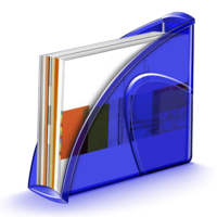 Happy Magazine Storage Rack Holder Electric Blue