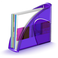 Happy Magazine Storage Rack Holder Deep Purple