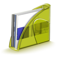 Happy Magazine Storage Rack Holder Bamboo Green