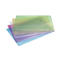 A3 Assorted Coloured Popper Wallets Pack of 5