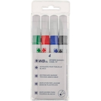Whiteboard Drywipe Chisel Assorted Markers Pack of 4