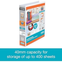 Elba Panorama A4 2-Ring Binder White Pack of 4