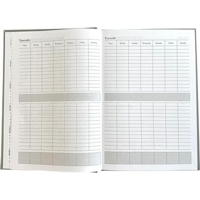 A4 Academic Page Per Day Diary Burgundy 2026-2027