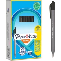 Inkjoy 100 Retractable Medium Ballpoint Pens Black Box of 20