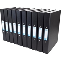 Elba A4 Portrait 2-Ring Binder Black Box of 10