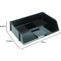 Letter Wide Entry A4 Landscape Tray Black