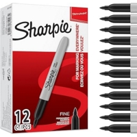 Sharpie Fine Markers Black Markers Box of 12