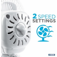6" Clip on Desk 2 Speed Fan White