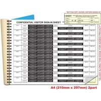 A4 Confidential Sign in Visitor Book