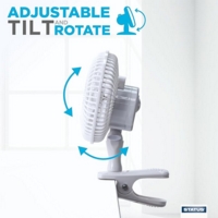 6" Clip on Desk 2 Speed Fan White