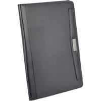 Alassio A4 Portfolio Fine Touch Faux Leather Case Black