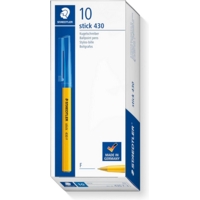 Staedtler Stick Ballpen Fine Blue Ink Box of 10